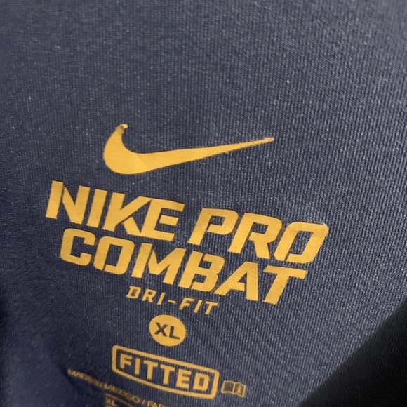 Nike Pro Combat Fitted Shirt GAME ROYAL Men’s XL - Picture 3 of 6